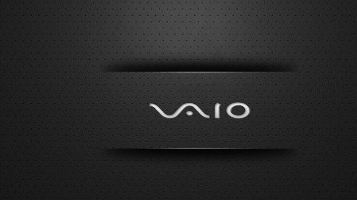 Sony Vaio LoGo On Black Dotted Background